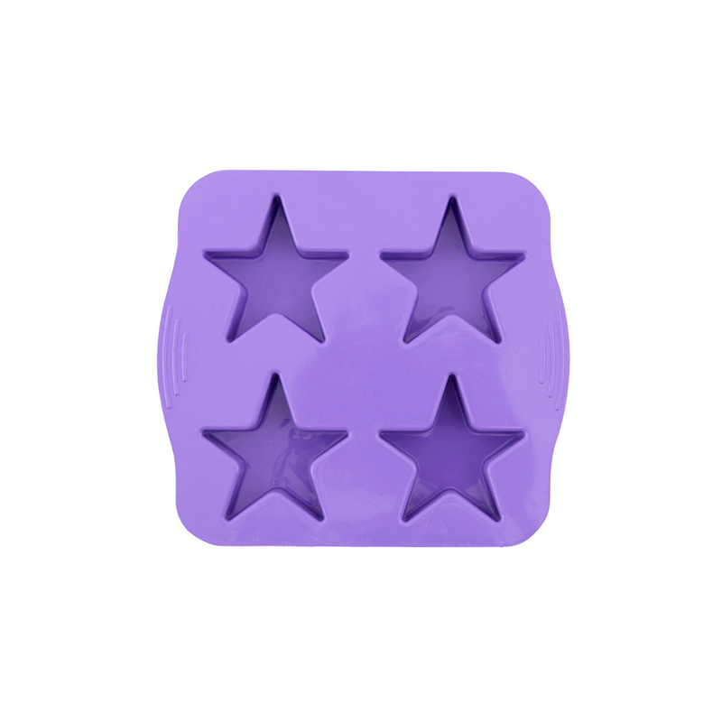 Silicolife 4-Hole Star Shape Muffin & Cookie Silicone Mold – Assorted Color- Al Makaan Store