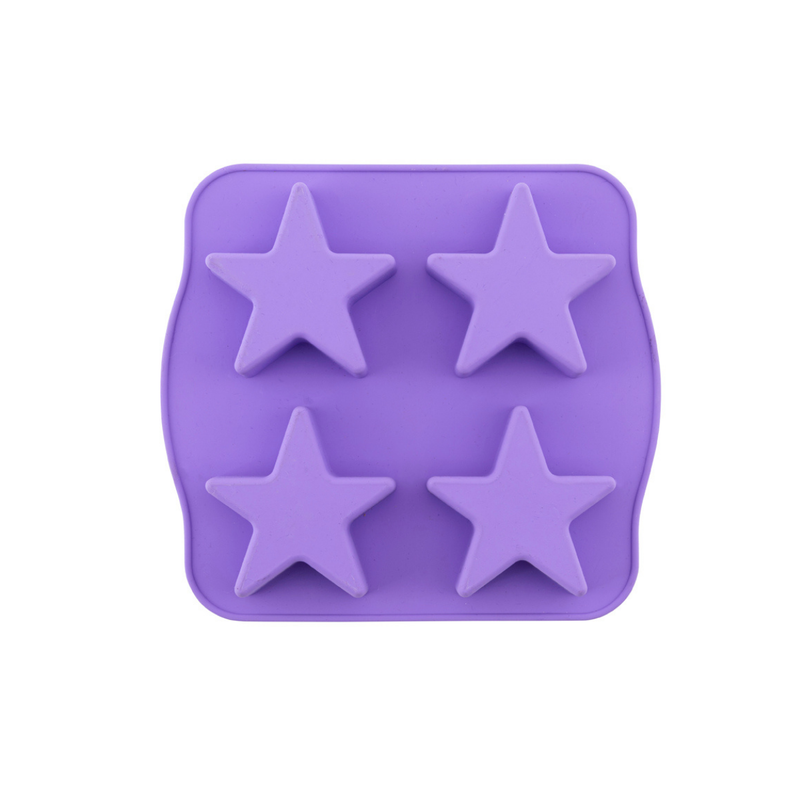 Silicolife 4-Hole Star Shape Muffin & Cookie Silicone Mold – Assorted Color- Al Makaan Store