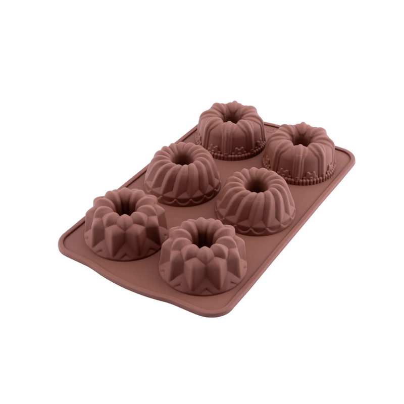 Silicolife 6-Hole Mix Shape Muffin & Cookie Silicone Mold – Assorted Color- Al Makaan Store