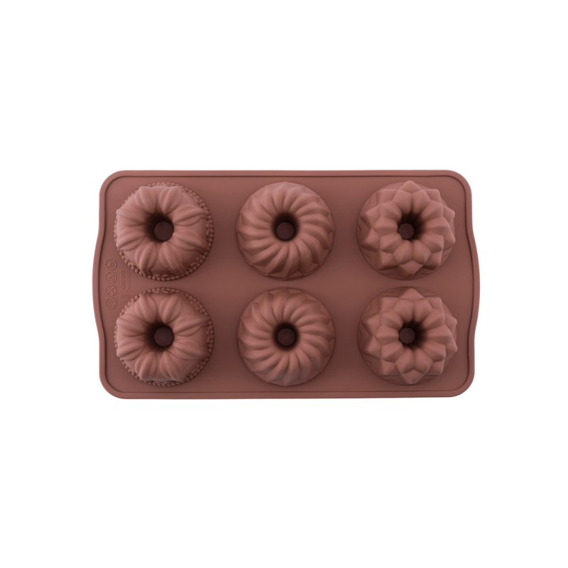 Silicolife 6-Hole Mix Shape Muffin & Cookie Silicone Mold – Assorted Color- Al Makaan Store