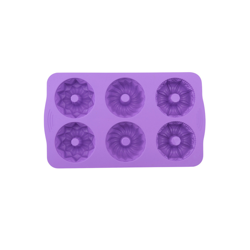 Silicolife 6-Hole Mix Shape Muffin & Cookie Silicone Mold – Assorted Color- Al Makaan Store