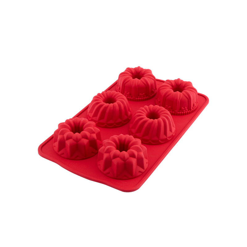 Silicolife 6-Hole Mix Shape Muffin & Cookie Silicone Mold – Assorted Color- Al Makaan Store