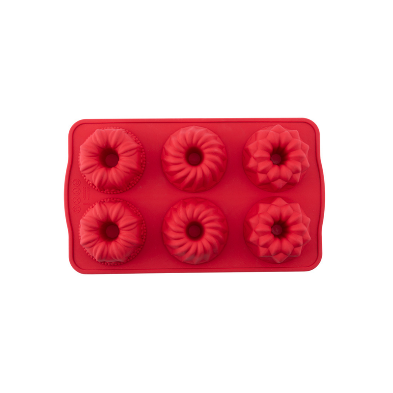 Silicolife 6-Hole Mix Shape Muffin & Cookie Silicone Mold – Assorted Color- Al Makaan Store