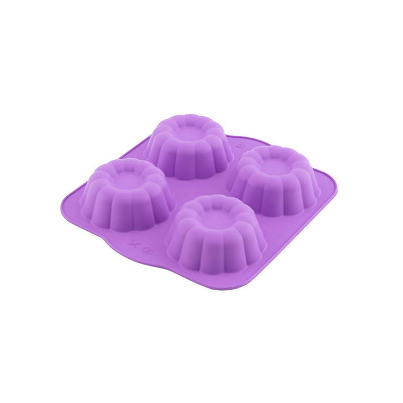 Silicolife 4-Hole Clover Shape Muffin & Cookie Silicone Mold – Assorted Color- Al Makaan Store