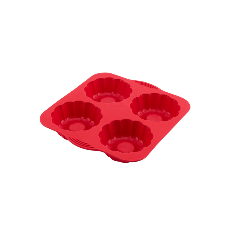 Silicolife 4-Hole Clover Shape Muffin & Cookie Silicone Mold – Assorted Color- Al Makaan Store