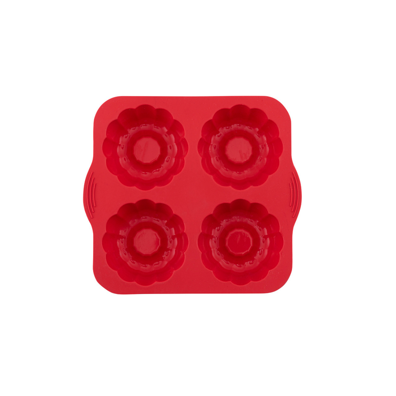 Silicolife 4-Hole Clover Shape Muffin & Cookie Silicone Mold – Assorted Color- Al Makaan Store