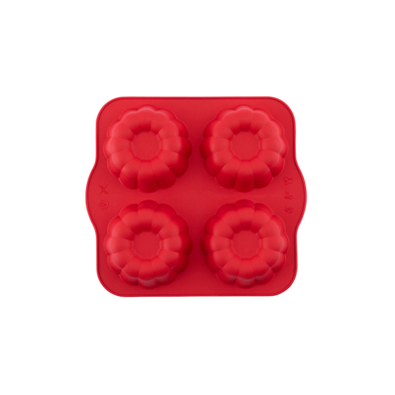 Silicolife 4-Hole Clover Shape Muffin & Cookie Silicone Mold – Assorted Color- Al Makaan Store