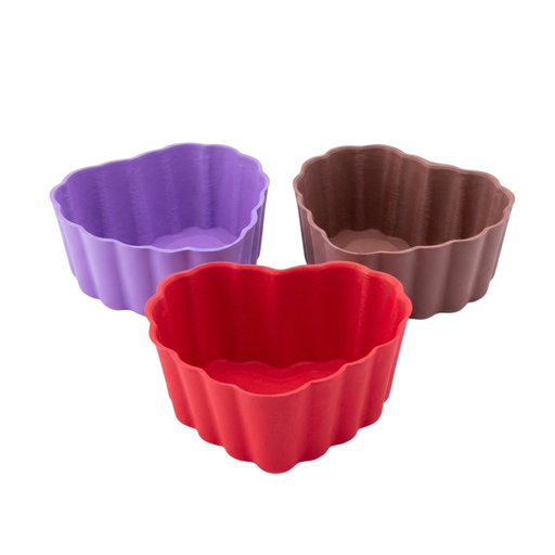 Silicolife Heart Shape Muffin Silicone Mold – Assorted Color- Al Makaan Store