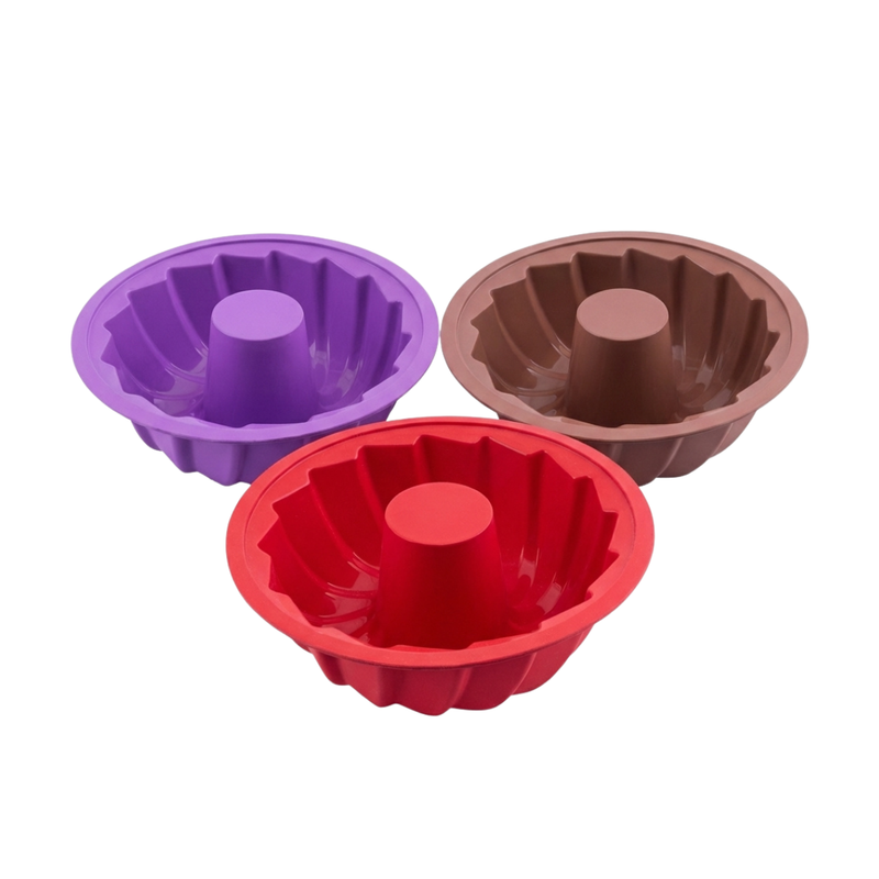 Silicolife Swirl Shape Silicone Cake Mold – Assorted Color- Al Makaan Store
