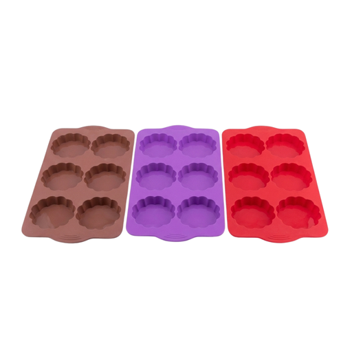 Silicolife 6-Hole Clover Shape Cake and Pie Silicone Mold – Assorted Color- Al Makaan Store