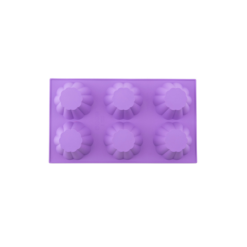 Silicolife 6-Hole Clover Shape Muffin & Souffle Silicone Mold – Assorted Color- Al Makaan Store