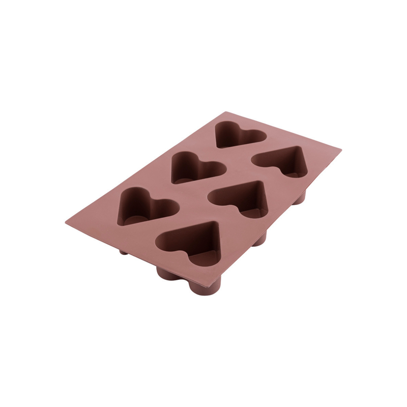 Silicolife 6-Hole Heart Shape Muffin & Cookie Silicone Mold – Assorted Color- Al Makaan Store