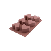 Silicolife 6-Hole Heart Shape Muffin & Cookie Silicone Mold – Assorted Color- Al Makaan Store
