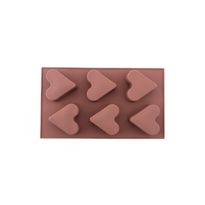 Silicolife 6-Hole Heart Shape Muffin & Cookie Silicone Mold – Assorted Color- Al Makaan Store