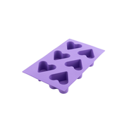 Silicolife 6-Hole Heart Shape Muffin & Cookie Silicone Mold – Assorted Color- Al Makaan Store