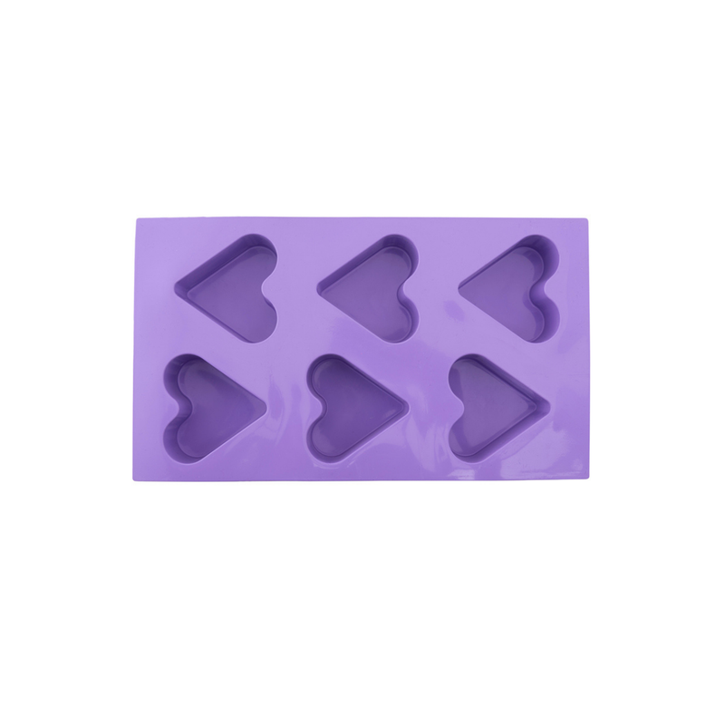 Silicolife 6-Hole Heart Shape Muffin & Cookie Silicone Mold – Assorted Color- Al Makaan Store