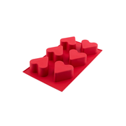 Silicolife 6-Hole Heart Shape Muffin & Cookie Silicone Mold – Assorted Color- Al Makaan Store