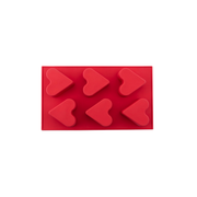 Silicolife 6-Hole Heart Shape Muffin & Cookie Silicone Mold – Assorted Color- Al Makaan Store
