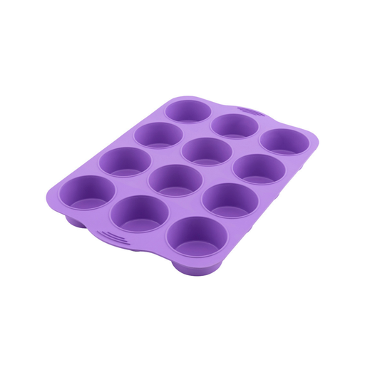 Silicolife 12-Hole Classic Muffin Silicone Mold – Assorted Color- Al Makaan Store