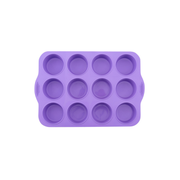 Silicolife 12-Hole Classic Muffin Silicone Mold – Assorted Color- Al Makaan Store