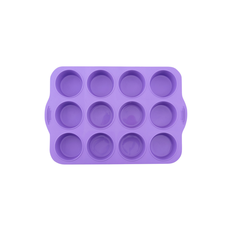 Silicolife 12-Hole Classic Muffin Silicone Mold – Assorted Color- Al Makaan Store