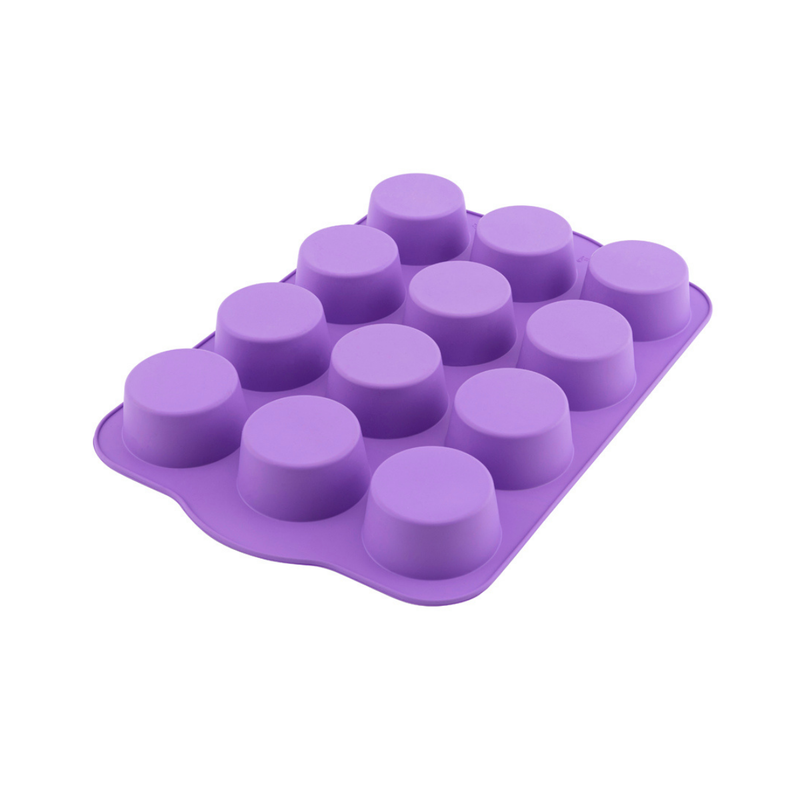 Silicolife 12-Hole Classic Muffin Silicone Mold – Assorted Color- Al Makaan Store