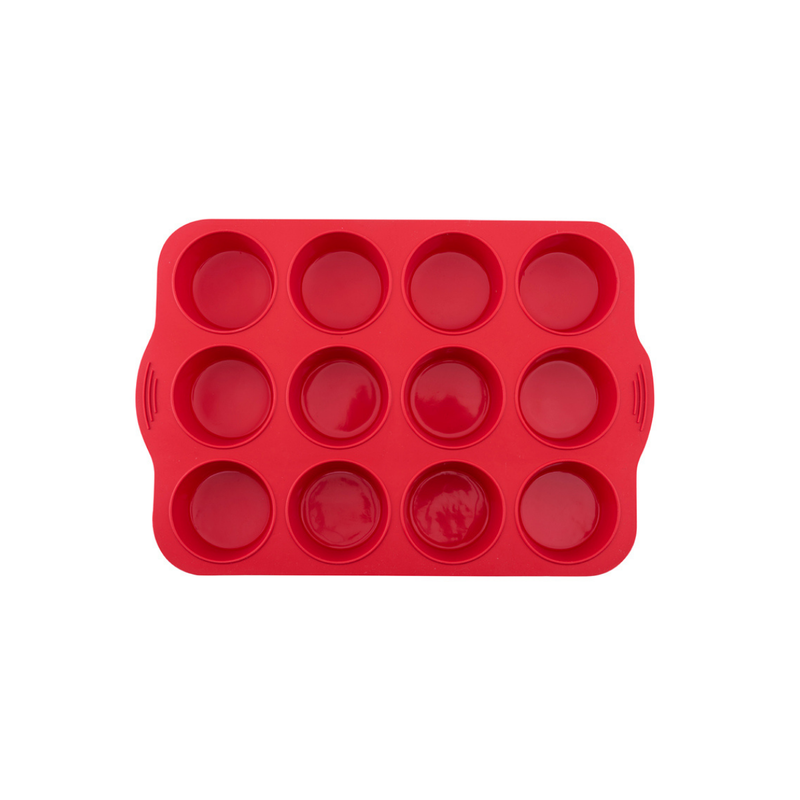 Silicolife 12-Hole Classic Muffin Silicone Mold – Assorted Color- Al Makaan Store