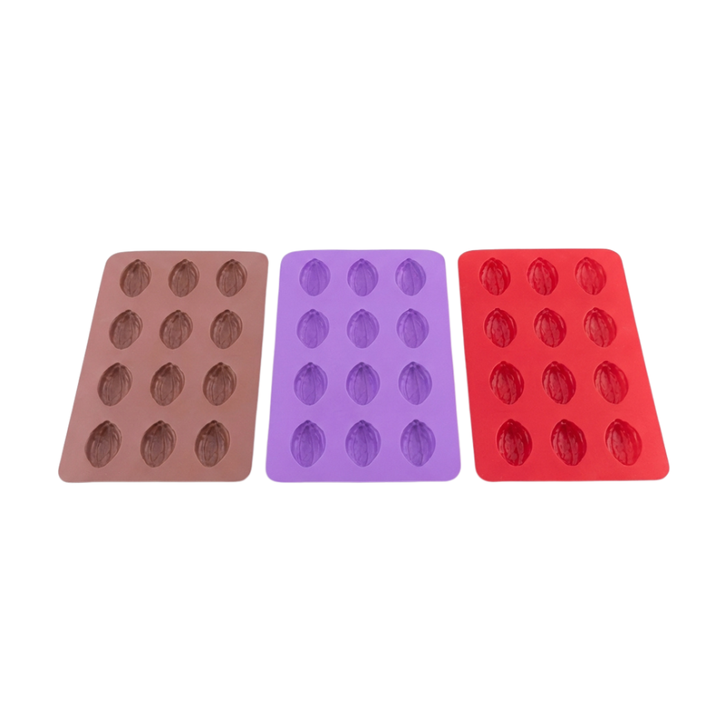 Silicolife 12-Hole Mini Walnut Shape Cookie Silicone Mold – Assorted Color- Al Makaan Store