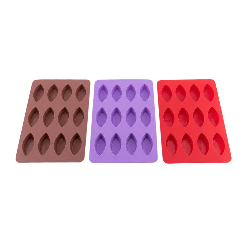 Silicolife 12-Hole Ellipse Shape Mini Cookie Silicone Mold – Assorted Color- Al Makaan Store