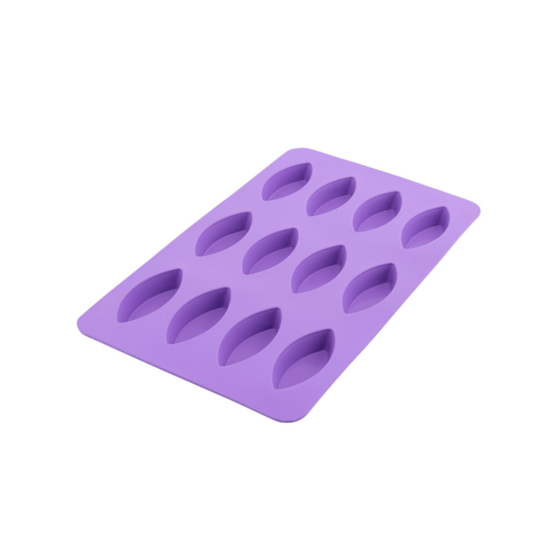 Silicolife 12-Hole Ellipse Shape Mini Cookie Silicone Mold – Assorted Color- Al Makaan Store