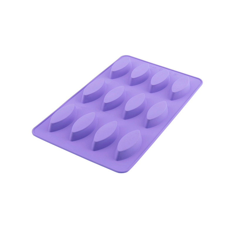 Silicolife 12-Hole Ellipse Shape Mini Cookie Silicone Mold – Assorted Color- Al Makaan Store