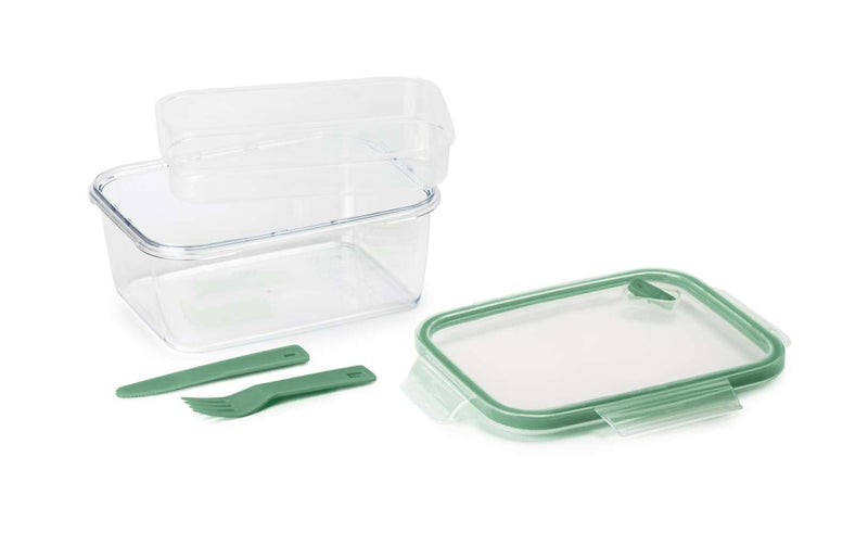 Wholesale Bundle: Snips Tritan Renew Airtight Rectangular Lunch Box 1.5 Liter Fork & Knife in Bulk (6-Pack) - Al Makaan Store