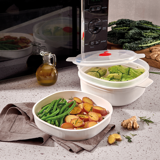 Snips White Microwave Dish Steamer 4 Liter - Al Makaan Store