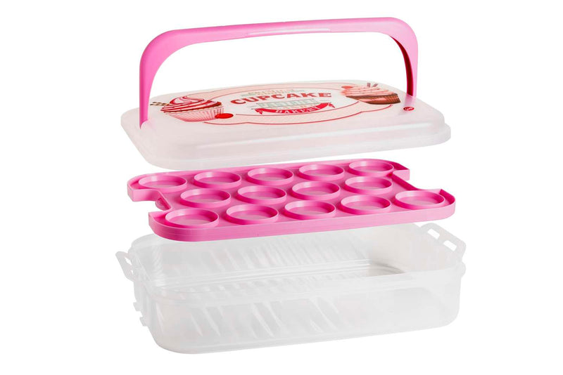Wholesale Bundle: Snips Vintage Pink Cupcake Holder & Carrier 7 Liter in Bulk (4-Pack) - Al Makaan Store
