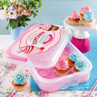Snips Vintage Pink Cupcake Holder & Carrier 7 Liter - Al Makaan Store