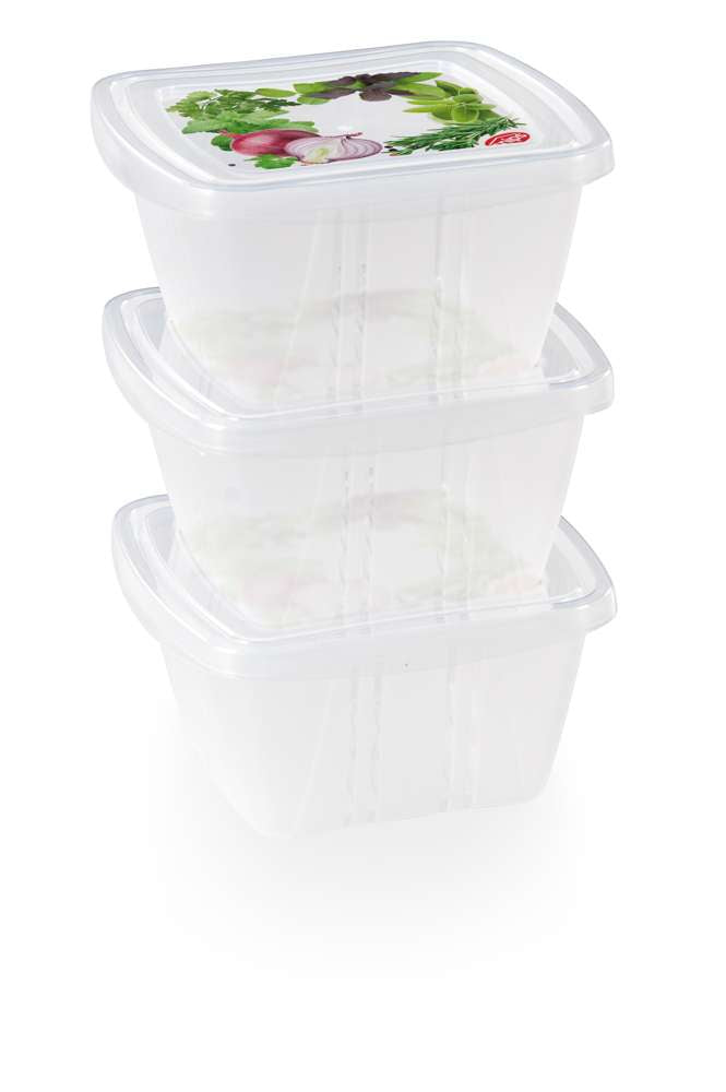 Wholesale Bundle: Snips 3 Pieces Fresh Square Container 0.25 Liter Set in Bulk (12-Pack) - Al Makaan Store