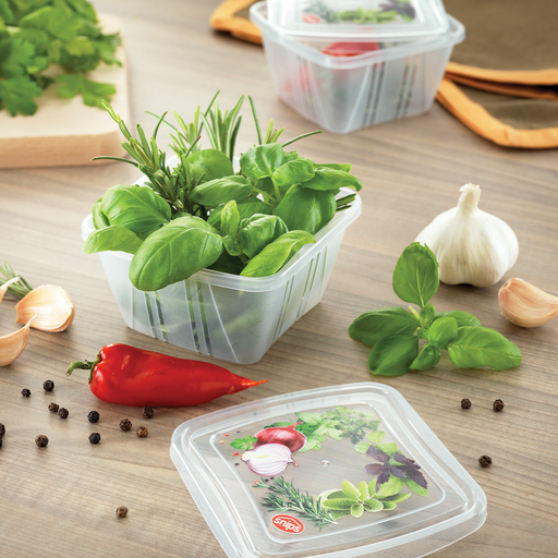 Snips 3 Pieces Fresh Square Container 0.25 Liter Set - Al Makaan Store