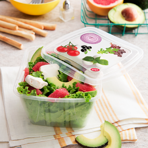 Snips 3 Pieces Fresh Square Container 1 Liter - Al Makaan Store