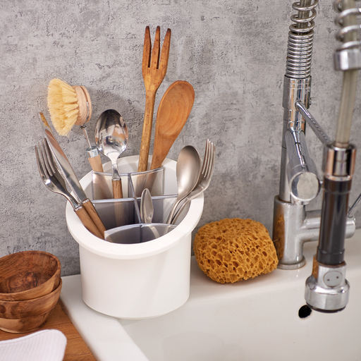 Snips White Cutlery Drainer 16 cm x 17 cm x 16.5 cm - Al Makaan Store