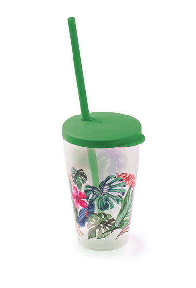 Snips Hawaii Cup 500 ml with Lid & Straw Set - Al Makaan Store