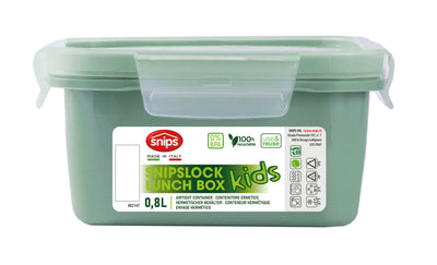 Wholesale Bundle: Snips Green Dino lock Square Lunchbox 800 ml in Bulk (6-Pack) - Al Makaan Store
