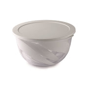 Snips White 2 Pieces Salad Bowl 5 Liter and 3 Liter with lids Set - Al Makaan Store