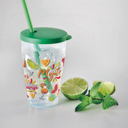 Snips Cocktail Cup 500 ml with Lid & Straw Set - Al Makaan Store