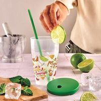 Snips Cocktail Cup 500 ml with Lid & Straw Set - Al Makaan Store