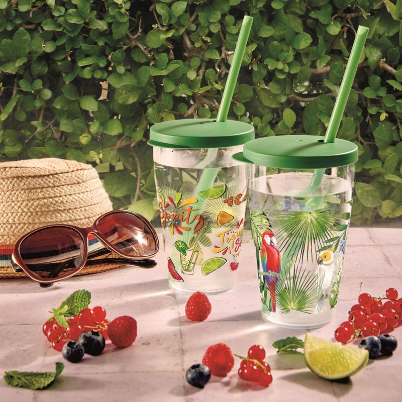 Snips Jungle Cup 500 ml with Lid & Straw Set - Al Makaan Store