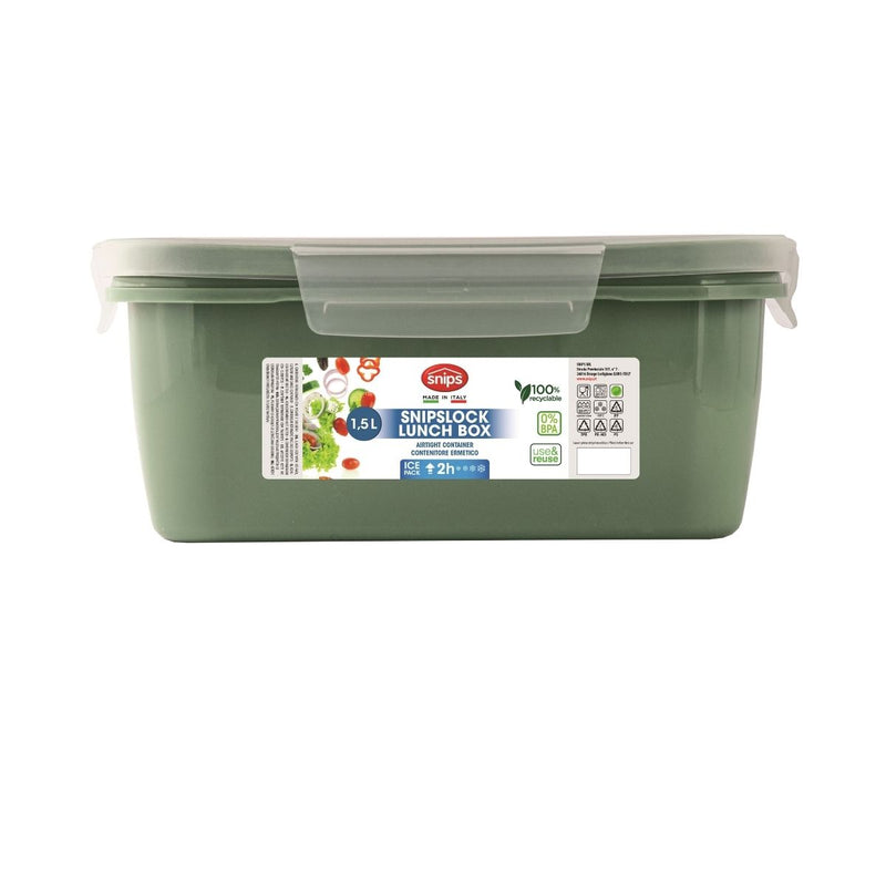 Snips Snipslock Toucan Rectangular Lunchbox 1.5 Liter with Ice Pack Cooler - Al Makaan Store