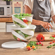 Snips Salad Bowl with White Lid - Al Makaan Store