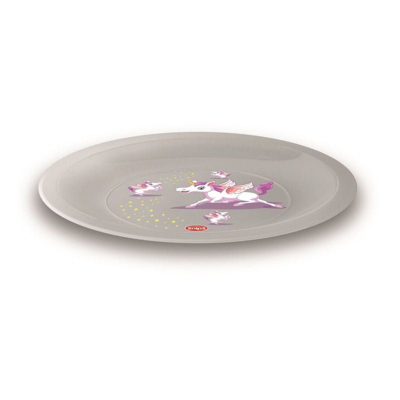 Snips Flat Plate Unicorn Design 23.5 cm - Al Makaan Store