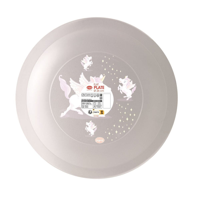 Snips Flat Plate Unicorn Design 23.5 cm - Al Makaan Store