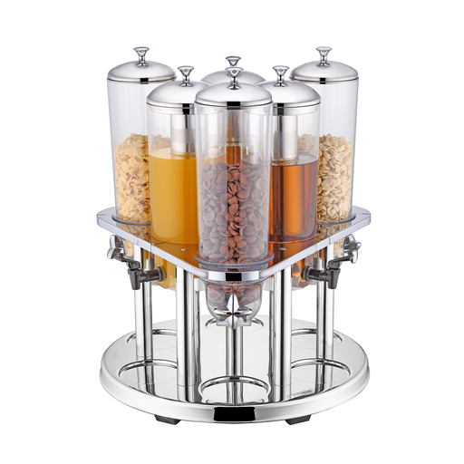Sunnex Revolving Juice & Cereal Dispenser 3 Juice Dispenser & 3 Cereal Dispenser - Al Makaan Store